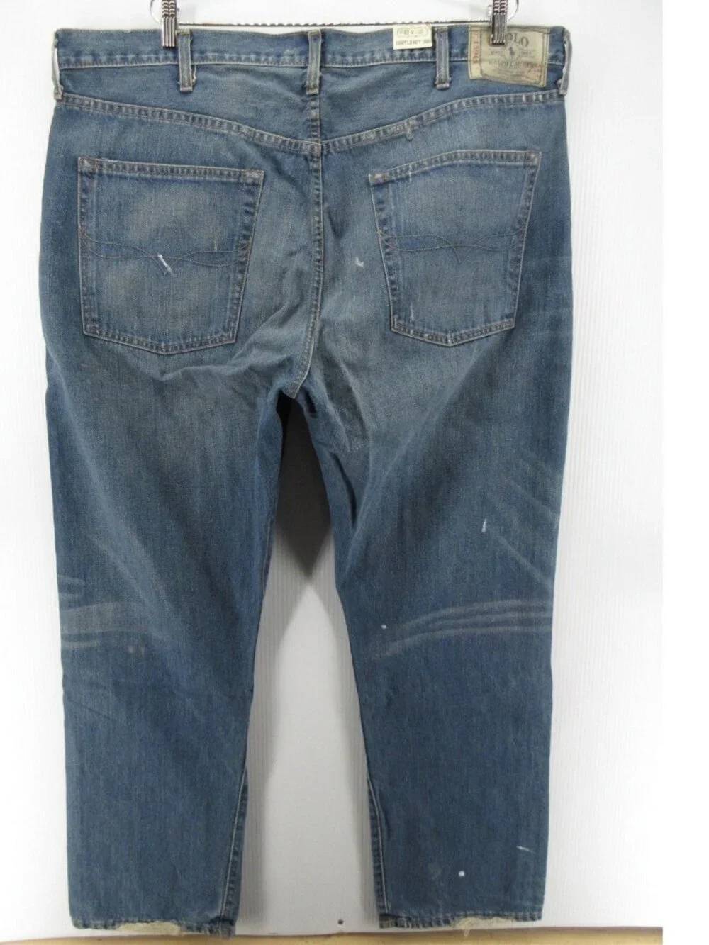 Polo Ralph Lauren Jeans 42X32 Cortland 300 Paint Splatter Distressed